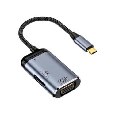 Imagem de xiwai Conversor USB 3.1 USB-C para HDMI VGA HDTV Multiport Displays Adaptador 4K 60hz 1080p com porta de alimentação fêmea PD 100W