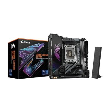 Imagem de GIGABYTE Z890I AORUS ULTRA - Placa-mãe Mini ATX Intel Z890 LGA1851 (Core Ultra Arrow Lake) 6 USB, 1 HDMI, 1 Ethernet, 4 Memória DDR5 8GB, 1 SATA