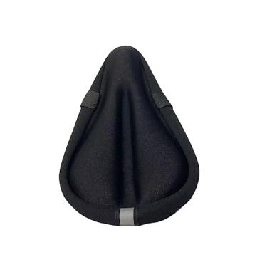Imagem de MINILUJIA Capa de almofada de selim de gel macio de bicicleta infantil para meninos e meninas, 23 x 15 cm, respirável e extramacia, espuma viscoelástica para crianças (preto)