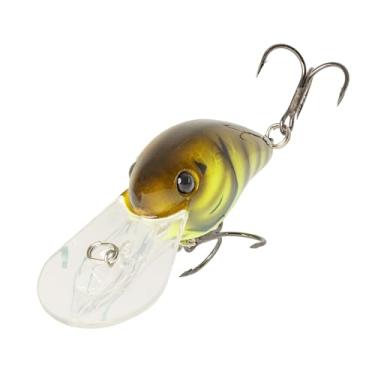 Imagem de Strike King (HCGDAWG10-100) Isca de pesca Gravel Dawg 10, crankbait de mergulho médio, ação oscilante ampla, profundidade de mergulho de 3,5 m, tamanho 4 ganchos agudos de haste curta, verão craw