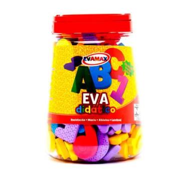 Imagem de E.V.A Didático Grande Números E Alfabetos Com 103 Peças - Evamax