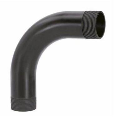 Imagem de Curva 90 Eletroduto PVC Roscável Preto 1.1/4" 3m FLEXTUBOS