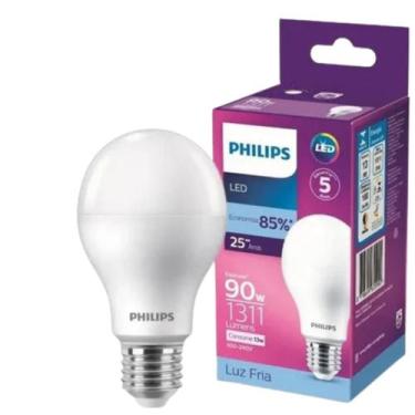 Imagem de Kit 2 Lampada Led Bulbo 13W 1311Lm Bivolt Philips, 127/220V, BRANCO-FR