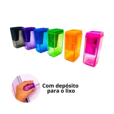 Imagem de Apontador Com Depósito Leo e Leo 1 Uni Sortido Material Escolar - Apon