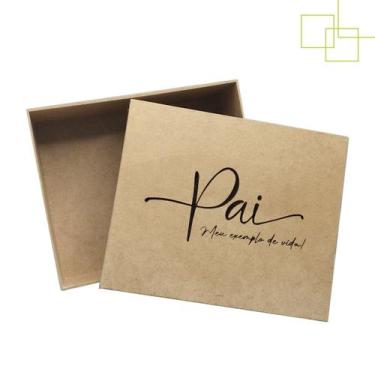 Imagem de Caixa em MDF Decorada Para Presente Pai Meu Exemplo de Vida 23x19x8 - 