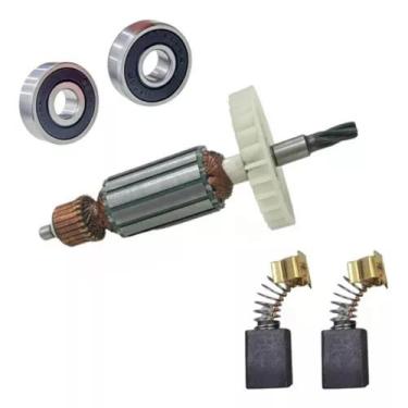 Imagem de Induzido + Carvão+ Rolamento P/ Martelete Makita Hr2475 110v - Bolte