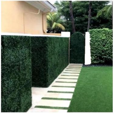 Imagem de 4 Placas Grama Tipo Buchinho Artif 40x60cm Muro Inglês Flor - NOVIDÁDI