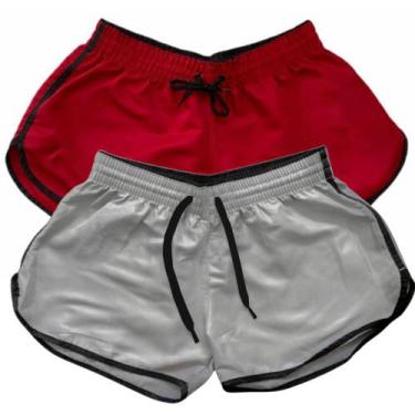 Imagem de Kit 2 Short Feminino Liso Moda Praia Bermuda Tactel Verão Relaxado, Ve