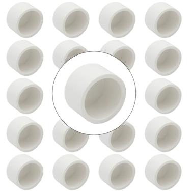 Imagem de Fitvell 20 peças 2,54 cm PVC Cap Pipe End Plug Socket Adaptadores Slip Schedule (SCH) 40 grau de móveis para construção de móveis de PVC DIY Prateleira de jardim doméstico industrial