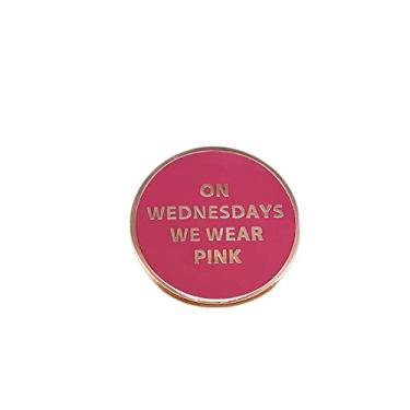 Imagem de On Wednesdays We Wear Pink Lapel Pin Brooch Mean Girls Button Badge Exquisite Jewelry Accessories