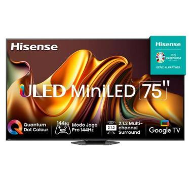 Imagem de Smart TV Hisense QLED Mini UHD 4K 75" Polegadas Frequência 144 Hz e Wi