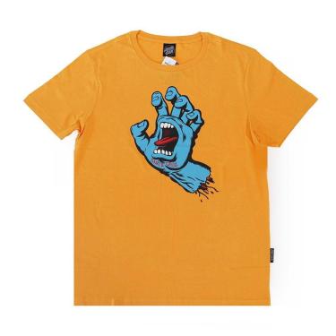 Imagem de Camiseta Santa Cruz  Screaming Hand Front - Amarelo Ouro/Azul-Masculino