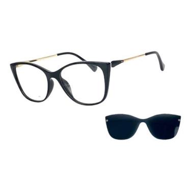 Imagem de Armação Óculos De Grau Feminina Quadrada Clipon 2 Em1 Ruby - Palas Eye