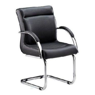 Imagem de Cadeira Havana Preta Interlocutor Base Cromada - 100%Nacional - ErgoDe