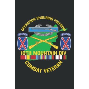 Imagem de 10Th Mountain Division - Oef Combat Veteran: Ruled Notebook/Journal - Lined Journal with Matte Finish Cover, 6" x 9", Perfect for School, Office & Home