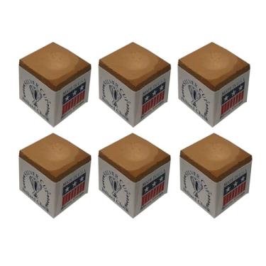 Imagem de Conjunto de 6 taças prateadas de giz de bilhar para piscina