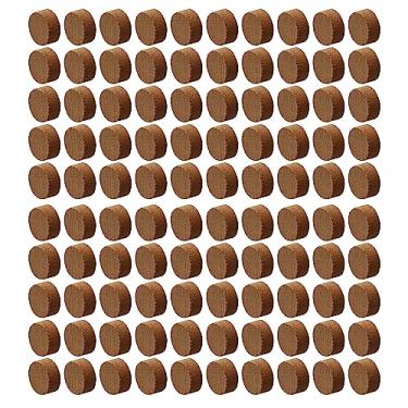 Imagem de Yibuy Almofadas de cortiça para chave de água de 0,9 x 0,4 cm para reparo de trompete, pacote com 100