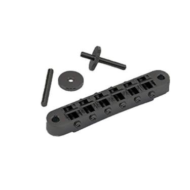 Imagem de Gotoh Ponte de guitarra GE103B estilo Tune-O-Matic com pinos pequenos, preto cosmo