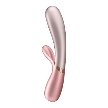 Imagem de Satisfyer Hot Lover Vibrador de Coelho com Função de Aquecimento e Controle de Aplicativos - Estimulação do Ponto G e do Clitóris, Eixo Aquecido - Compatível com o Aplicativo Satisfyer, À Prova d'Àgua, Recarregável (Rosa)