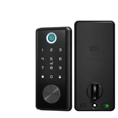 Imagem de Fechadura inteligente de fechadura, porta frontal de entrada, aplicativo tuya, wi-fi, teclado de impressão digital sem chave, bloqueio digital bluetooth para casa, apartamento(Ttlock app)