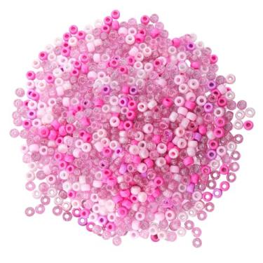 Imagem de 1200 contas de pônei de dia dos namorados, rosa, vermelho, branco, contas coloridas com glitter para fazer joias, decoração de festa do dia dos namorados, pulseiras, colar, brincos, contas de cabelo,