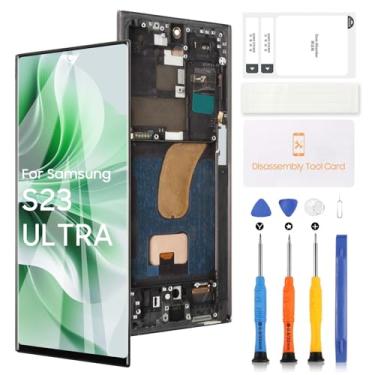 Imagem de Incell para Samsung Galaxy S23 Ultra substituição de tela para S23 Ultra SM-S918B S618U Display LCD digitalizador Touch Screen Kit de reparo preto com moldura (não impressão digital, versão dos EUA)