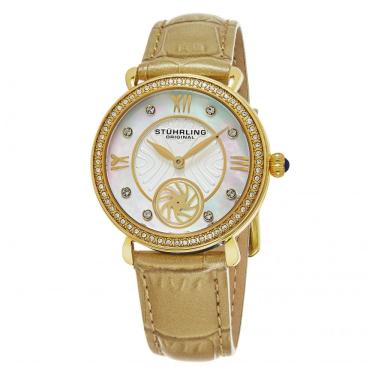 Imagem de Relógio Feminino Stuhrling Sinfonia 443 Quartzo 34mm, Dourado