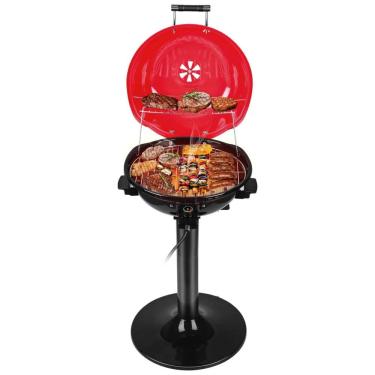 Imagem de Churrasqueira Grill Elétrica até 15 Porções com Grelha Removível, 110V 1600W, Techwood TWBG01S, Vermelha