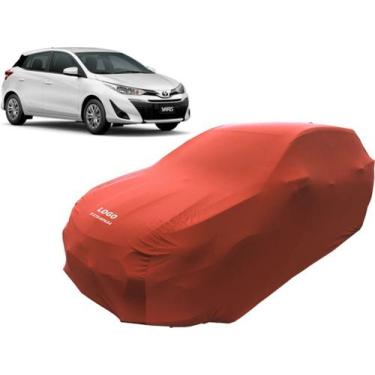 Imagem de Capa de tecido para cobrir carro Toyota Yaris Hatch - Mz, Vermelha