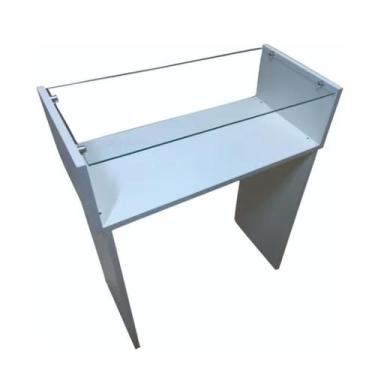 Imagem de Mesa Manicure 60cm C/prateleira De Vidro 60cm - Stoks Balcões