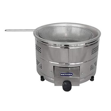 Imagem de Tacho de Fritura Industrial a Gás 6L Óleo 1 Cuba Metvisa Inox