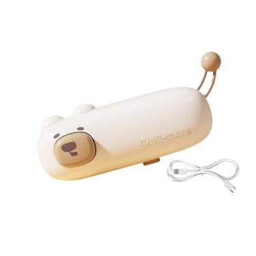 Imagem de Mini selador de saco fofo, selador de saco com chip recarregável por USB, selador térmico de sucção magnética, selador portátil de sacos de lanches, revendedor portátil para sacolas plásticas, lanches