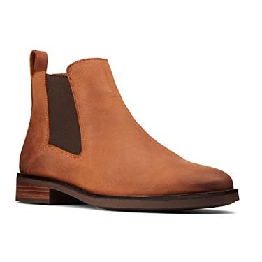 Imagem de Clarks Bota feminina Memi Top Chelsea, Couro marrom escuro, 7.5