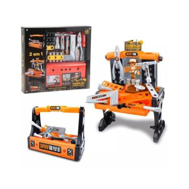Imagem de Bancada Caixa de Ferramentas Mesa Construção 2 em 1 Zooptoys - Zoop To