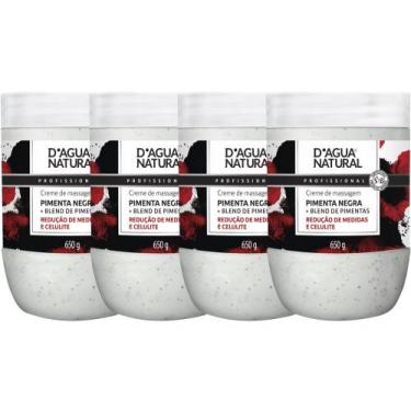 Imagem de Combo 4un creme termoativo pimenta negra 650g dágua natural - D'Água N