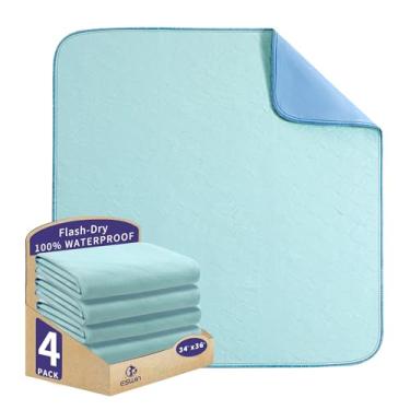 Imagem de ESWIN Protetores De Cama Laváveis À Prova D'Água, Protetores Laváveis, Superabsorventes, Reutilizáveis, Protetores De Incontinência Para Crianças, Adultos, Idosos E Animais De Estimação - Protetores