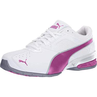 Imagem de PUMA Tênis feminino Tazon 6 Cross Trainer, PUMA Branco/Roxo Fúcsia/PUMA Prata, 38, Puma Branco/roxo fúcsia/prata PUMA, 36
