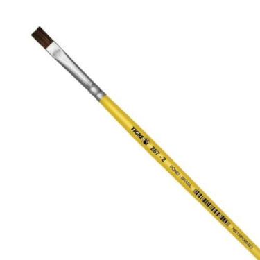 Imagem de Pincel Escolar Chato Amarelo 267 Nº 02 - Tigre