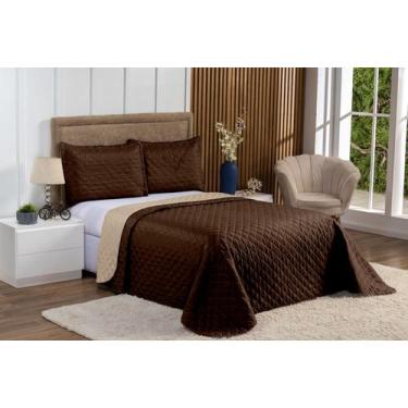 Imagem de Kit Cobre Leito 3 Peças Tamanho Casal Queen Modelo Dupla Face - Arco Í