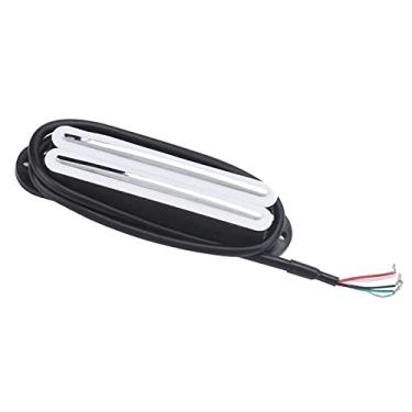 Imagem de 11k Dual Hot Rail Pickup Com ímã de Cerâmica para Guitarra Elétrica - Redução de Ruído e Fácil Instalação Otimizada (Trilha de prata preta) (Faixa preta preta) (Pista de prata branca)