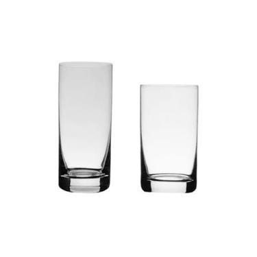 Imagem de Kit de Copos de Cristal Bohemia Para Água e Suco Barline 12 Peças - Bo