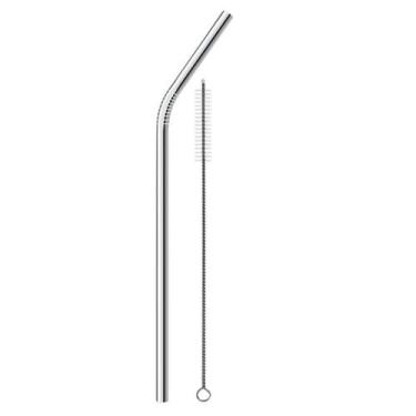 Imagem de Canudo de Metal Inox Reutiizável com Escova Higiênica 26 cm - Flash