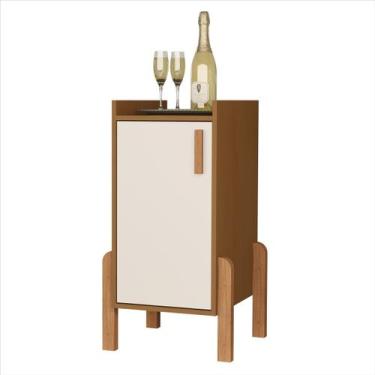 Imagem de Armário Balcão para Cozinha Poseidon Nature Off White 1 Porta Sal