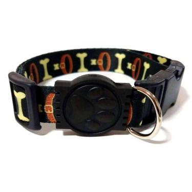 Imagem de Coleira Cães Seda Nicapet 25Mm Borrachinha Fecho E Regulagem