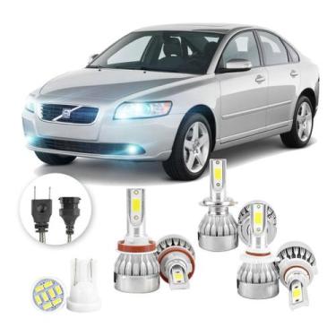 Imagem de Kit Lampadas Led Volvo S40 Todos H11 H7 Hb3 20000lm - V10, Branco