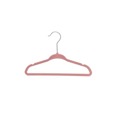 Imagem de Kit de 10 cabides infantis de veludo toqzinho - oikos rosa