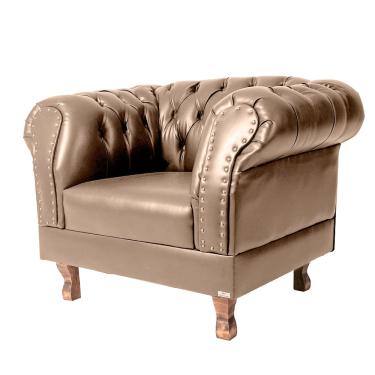 Imagem de 1 Poltrona Chesterfield Capitone Duque - corano bege / Recepção, Sala, Móveis, decoração, consultório, conforto