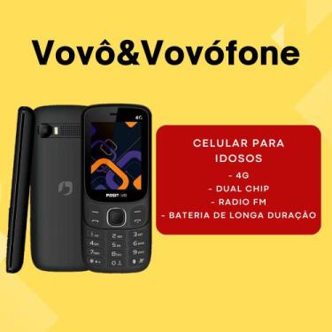 Imagem de Vovô&vovófone 4g 32mb tela grande 2.4 bluetooth rádio fm - POSITIVO, P