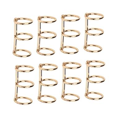 Imagem de Anéis de Fichário, Anéis de Livro Anéis de Fichário de Metal Com Textura Brilhante para álbuns de Fotos de Encadernação (Ouro)