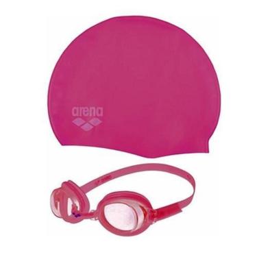 Imagem de Kit Natação Arena Pool Set Óculos + Touca JR Infantil-Unissex